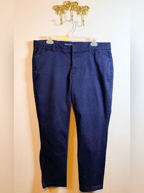 GAP Dark Navy Straight Chinos City Slim. Size 14